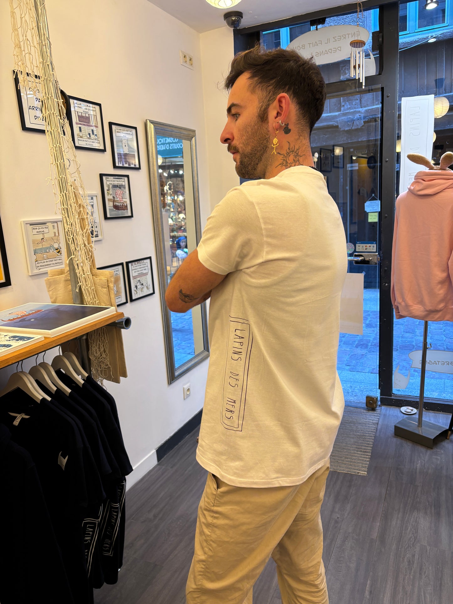 Tee-shirt ciré blanc